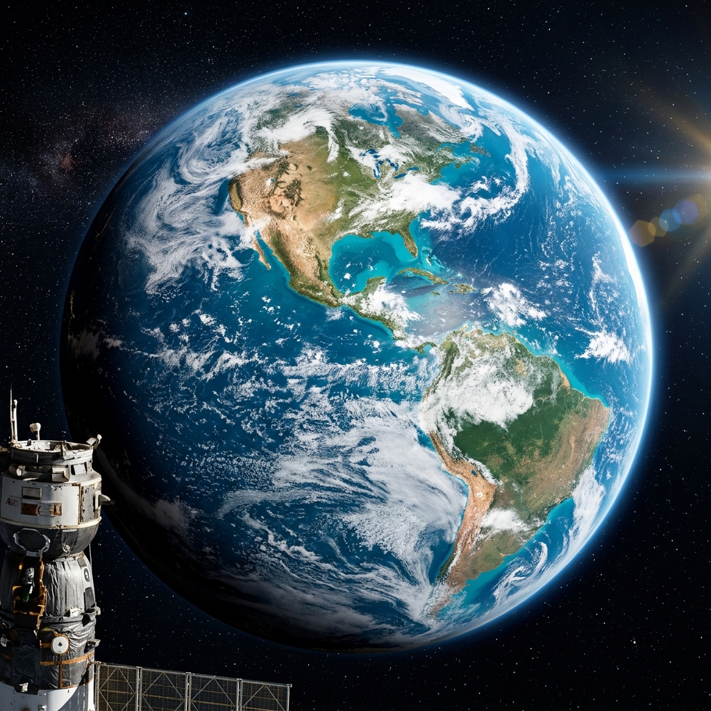Earth viewed from orbit — SSKY Aerospace Industries